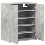 Scarpiera Grigio Cemento 60x35x70 cm in Legno truciolato