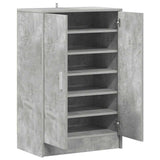 Scarpiera Grigio Cemento 60x35x92 cm in Truciolato