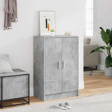 Scarpiera Grigio Cemento 60x35x92 cm in Truciolato