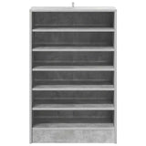 Scarpiera Grigio Cemento 60x35x92 cm in Truciolato
