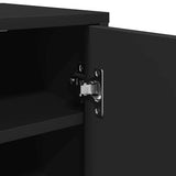 Scarpiera Nera 32x35x92 cm in Legno truciolato