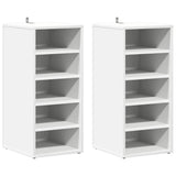 Scarpiere 2 pz Bianche 31,5x35x70 cm in Truciolato