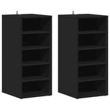 Scarpiere 2 pz Nere 31,5x35x70 cm in Truciolato