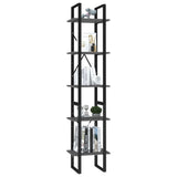 Libreria a 5 Ripiani Grigia 40x30x175 cm in Legno truciolato
