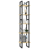 Libreria a 5 Ripiani Marrone 40x30x175 cm in Legno di Pino