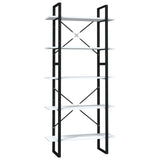 Libreria a 5 Ripiani Bianca 80x30x175 cm in Legno truciolato