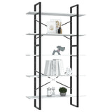 Libreria a 5 Ripiani Bianca 100x30x175 cm in Legno truciolato