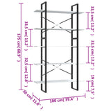 Libreria a 5 Ripiani Bianca 100x30x175 cm in Legno truciolato