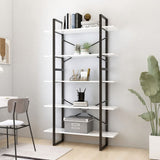 Libreria a 5 Ripiani Bianca 100x30x175 cm in Legno truciolato
