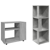 Armadio Angolare Grigio Cemento 33x33x100 cm in Truciolato