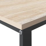 Scrivania Computer Nera e Rovere 110x60x73 cm Legno truciolato