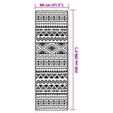 Tappeto da Esterni ARAKIL Nero 80x250 cm in PP