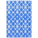 Tappeto da Esterno ARAKIL Blu e Bianco 140x200 cm in PP