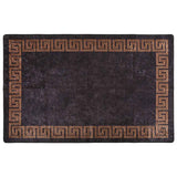 Tappeto Lavabile 80x150 cm Nero e Oro