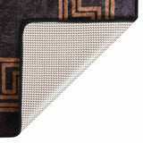 Tappeto Lavabile 80x150 cm Nero e Oro