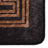 Tappeto Lavabile 80x150 cm Nero e Oro