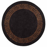 Tappeto Lavabile 120 cm Nero e Oro