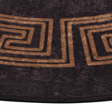 Tappeto Lavabile 120 cm Nero e Oro