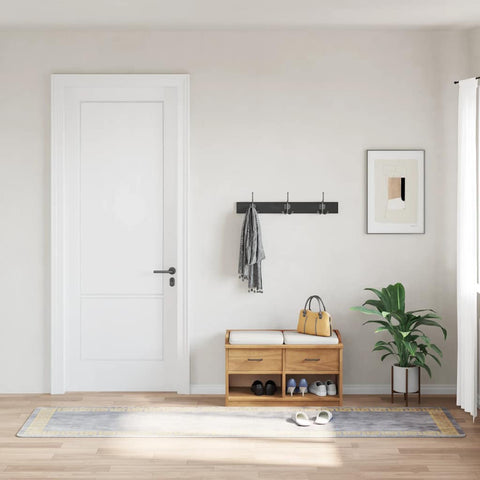 Tappeto Lavabile 80x300 cm Grigio Antiscivolo