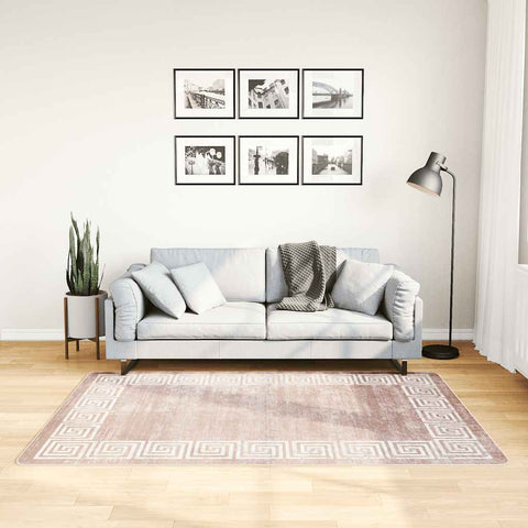 Tappeto Lavabile 120x180 cm Beige Antiscivolo