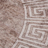 Tappeto Lavabile 120 cm Beige Antiscivolo