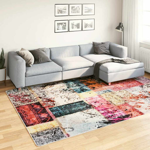 Tappeto Lavabile Patchwork 190x300 cm Multicolore Antiscivolo