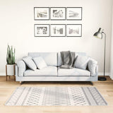 Tappeto Lavabile 80x150 cm Nero e Bianco Antiscivolo