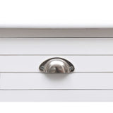 Scrivania Bianca 108x45x76 cm in Legno Massello di Paulownia