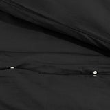 Set Copripiumino Nero 140x200 cm in Microfibra Leggera