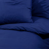 Set Copripiumino Blu Marino 220x240 cm in Microfibra Leggera