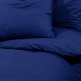 Set Copripiumino Blu Marino 135x200 cm in Microfibra Leggera