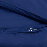 Set Copripiumino Blu Marino 135x200 cm in Microfibra Leggera