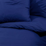 Set Copripiumino Blu Marino 155x220 cm in Microfibra Leggera