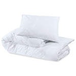 Set Copripiumino Bianco 135x200 cm in Microfibra Leggera