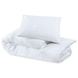 Set Copripiumino Bianco 135x200 cm in Microfibra Leggera
