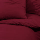 Set Copripiumino Bordeaux 140x200 cm in Microfibra Leggera