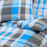 Set Copripiumino Blu e Grigio 260x240 cm in Cotone