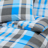 Set Copripiumino Blu e Grigio 200x200 cm in Cotone