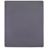 Lenzuola con Angoli Jersey 2 pz Antracite 140x200 cm Cotone