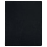 Lenzuola con Angoli Jersey 2pz Nero 160x200 cm Cotone
