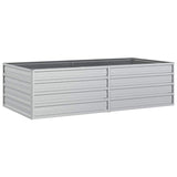 Letto Rialzato Giardino 160x80x45 cm in Acciaio Zincato Argento