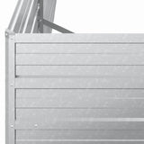 Letto Rialzato Giardino 160x80x45 cm in Acciaio Zincato Argento