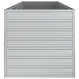 Letto Rialzato Giardino 240x80x77 cm in Acciaio Zincato Argento