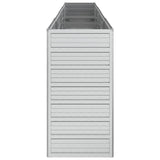 Letto Rialzato Giardino 320x40x77 cm in Acciaio Zincato Argento