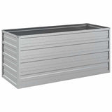 Letto Rialzato Giardino 100x40x45 cm in Acciaio Zincato Argento