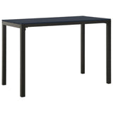 Set da Pranzo da Giardino 3 pz in Acciaio e WPC Nero