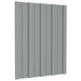 Pannello per tetto 36 pcs Grigio 60 x 45 cm Acciaio zincato