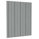 Pannello per tetto 36 pcs Grigio 60 x 45 cm Acciaio zincato