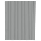 Pannello per tetto 36 pcs Grigio 60 x 45 cm Acciaio zincato