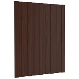 Pannello per tetto 36 pcs Marrone 60 x 45 cm Acciaio zincato